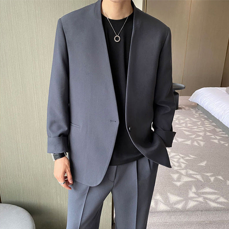 Casual Mens Suit Set Youthful Korean Style